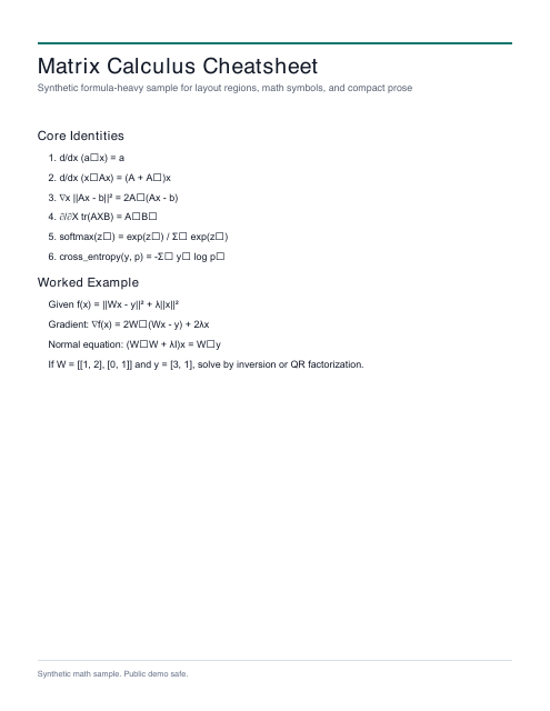Preview of Mathematics and formulas 01